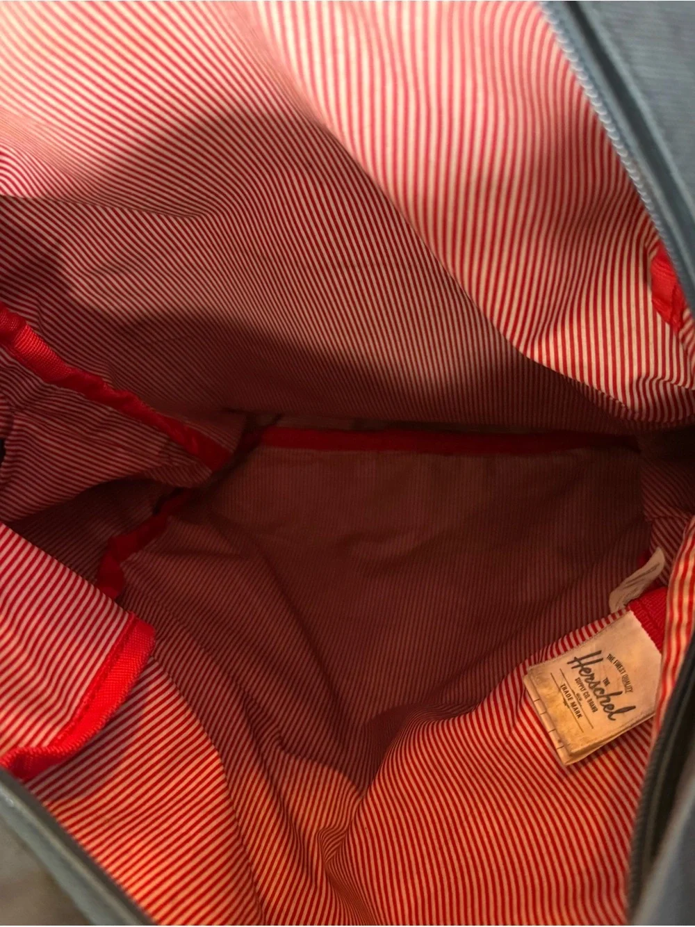 Herschel Supply Company Navy Backpack with Red Zipper Pulls